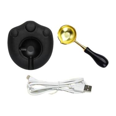 Imagem de Aquecedor de Cera Elétrico para Selagem Artesanal, Kit de Vedação com Colher