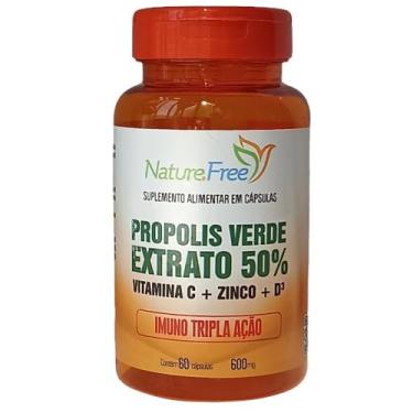 Imagem de Própolis Verde Extrato 50% + Vitamina C + Zinco + D³ 60 Cápsulas 600mg
