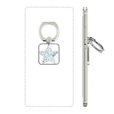 Imagem de Suporte de anel quadrado para celular com símbolo de certidão física estilo Star Strokes, suporte universal para presente