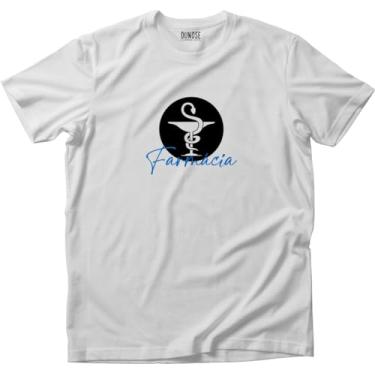 Imagem de Camiseta Algodão Masculina Farmácia logo Círculo Tamanho:M;Cor:Branco