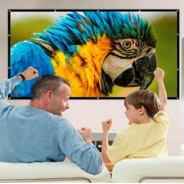 Imagem de Tela de projeção de cinema ao ar livre de poliéster macio de 100 polegadas