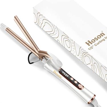 Imagem de Modelador de cachos de 1,27 cm para cabelos curtos, modelador de cachos de cerâmica de tensão dupla, varinha de ondulação profissional turmalina (ouro champagne)