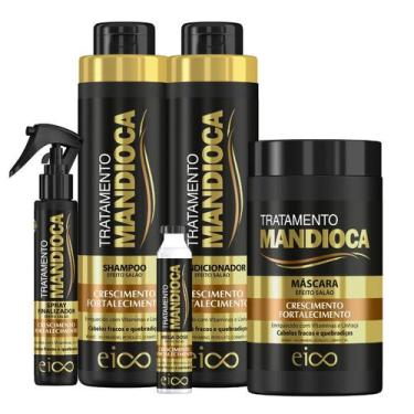 Imagem de Eico Mandioca Shampoo 800ml E Condicionador 750ml + Máscara Hidratação