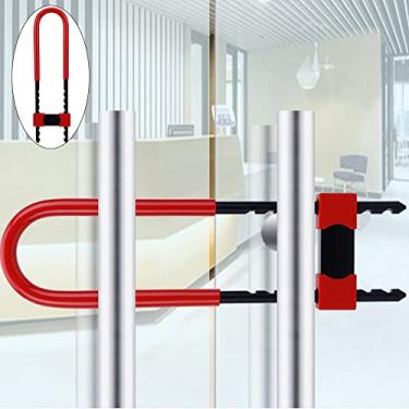 Imagem de U Lock-Bicycle Combinação U-Lock - Cadeado de combinação de quatro posições - Cadeado de manilha longa - com manilha ajustável - adequado para bicicletas, bicicletas elétricas, bicicletas de montanha,