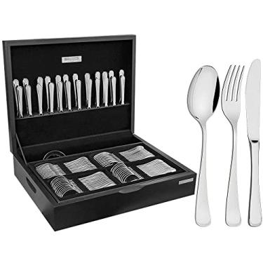 Imagem de Faqueiro Tramontina Mônaco Em Aço Inox Com Facas Econômicas De Mesa Forjadas Acabamento Alto Brilho 101 Peças Tramontina Inox Faqueiro Aco Inox 101 Pcs Monaco