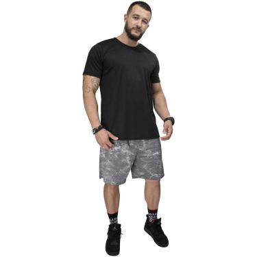 Imagem de Kit Bermuda e Camiseta Sport Vista Rock Liso Preto e Textura-Masculino