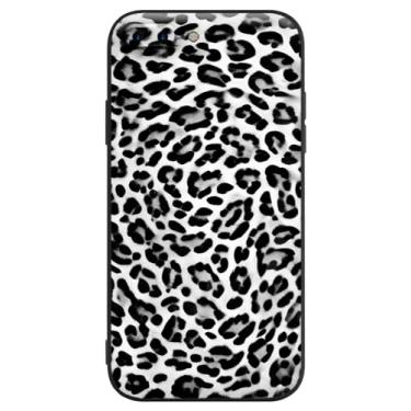 Imagem de Berkin Arts Compatível com capa para iPhone 8 Plus/iPhone 7 Plus, capa de silicone, estampa de leopardo, estampa preta animal legal para homens