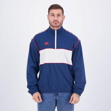Imagem de Blusão Umbro Tape Essence Marinho e Branco-Masculino