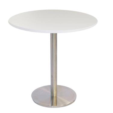 Imagem de Mesa Bistrô Beta 112,50 cm (Altura) com Tampo em MDP Redonda 60 cm Branco
