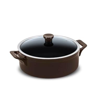 Imagem de Ceraflame Cacarola Baixa Clear 28Cm 4500Ml (Inducao) - Chocolate