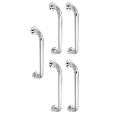 Imagem de Alça de Apoio Barra Inox 30cm Kit 5 Unidades Cadeirante Idoso Acessibilidade Banheiro