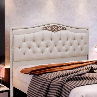 Imagem de Cabeceira Estofada Holanda 1,95 King Size Linho Speciale Home Capuccino