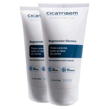 Imagem de Kit 2 Unidades - Cicatribem Creme Corporal Hidratante Anti Estrias 150g - Previne Estrias, Hidrata com 96% de Eficácia - Creme para Estrias