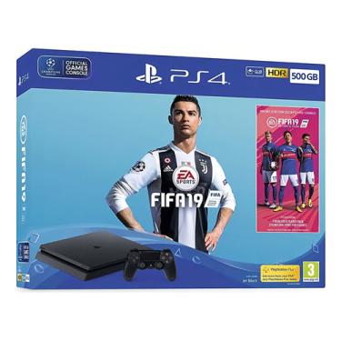 Imagem de Sony Playstation 4 Slim Cuh-22 500gb Fifa 19 Bundle  Cor Preto Onyx 2019 PlayStation 4