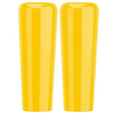 Imagem de Kit 2 Vasos Fibra De Vidro 80cm Florida M Decorativo Vietnamita (Amarelo)