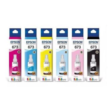 Imagem de Kit Tinta Original Epson L1800 L850 L805 L800 L810 T673 6-Cores