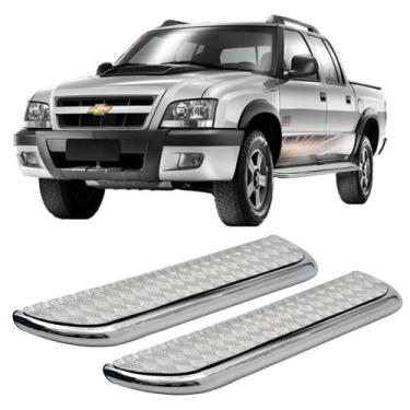 Imagem de Estribo s10 1996 1997 1998 1999 a 2011 cabine dupla cromado - SOLAR