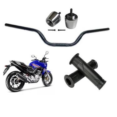 Imagem de Kit Guidão Pezinho Manopla Moto Cb 250 Twister Peso 2014/2020 - Jodi