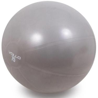 Imagem de Bola Pilates Com Bomba 75cm VP1036 Vollo, Cinza