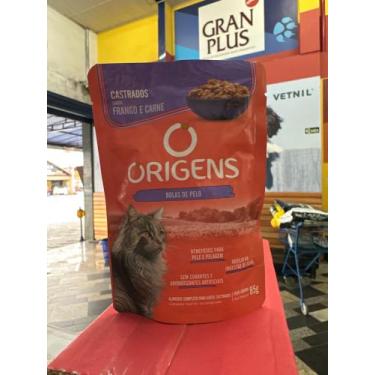 Imagem de Ração úmida origens gatos castrados sabor frango e carne