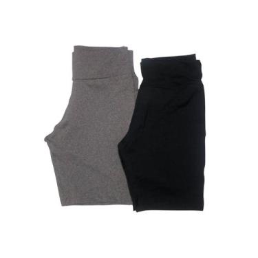 Imagem de Kit Com 2 Shorts Legging Feminino - Wju Jeans, G, Preto, Cinza