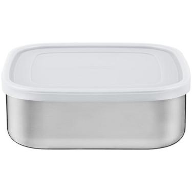 Imagem de Pote Inox Tramontina com Tampa Quadrado 3,6L Freezinox, 3,6L, Prata e 