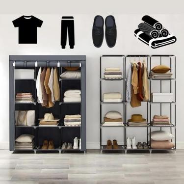 Imagem de Guarda Roupa Triplo Armário Organizador Dobrável - TULLS UTILIDADES, C