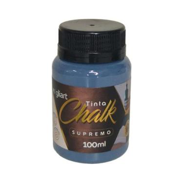 Imagem de Tinta Chalk Gliart 100ml Super Cobertura Para Artesanato, Dark Blue