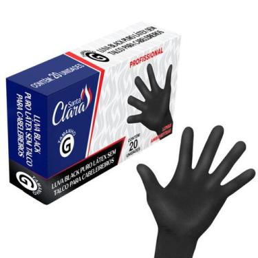Imagem de Luva De Latex Preta Maxiblack (caixa Com 20 Unidades) - santa clara, M