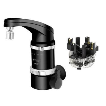 Imagem de Torneira Elétrica Fame Elegance 4 Temperaturas de Parede Preta 220V + 
