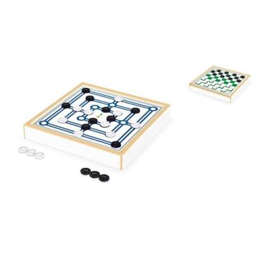 Imagem de Jogo de Tabuleiro e Estratégia Damas e Trilha - JUNGES