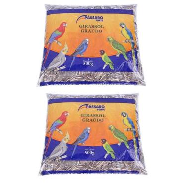 Imagem de Kit com 2 Unidades Ração PF para Pássaros Girassol Graúdo