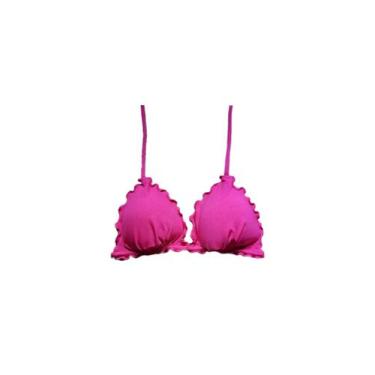 Imagem de Biquíni frufru avulso com bojo liso - DE UMA MARIA PARA OUTRA, Rosa ma