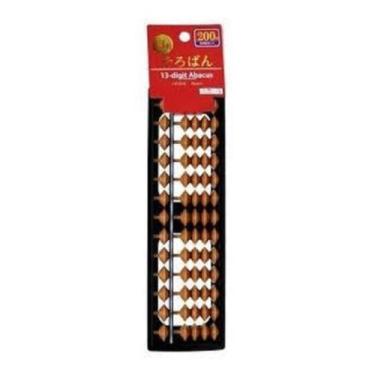 Imagem de Ábaco Japonês Soroban 13 Linhas Daiso - 13-Digit Abacus, Laranja e pre