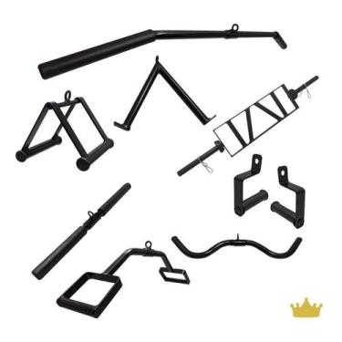 Imagem de Kit Puxadores Academia Cross Over Personalizado Fitness - Rei do Fitne