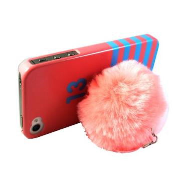 Imagem de Sakox PEA-LOLLYC-PK Capa Lollypop para iPhone 4, 4S com suporte - 1 pacote - Embalagem de varejo - Líder de torcida rosa