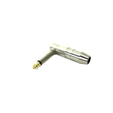 Imagem de Kit Com 10 Plug P10 Mono Em L Prata Hj3128 - HJH
