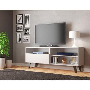 Imagem de Rack para TV até 65 Polegadas 1 Porta Detroit J Carvalho, Branco