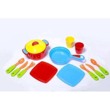 Imagem de Brinquedo Kit Cozinha Com 13 Peças Infantil Maral, Colorido