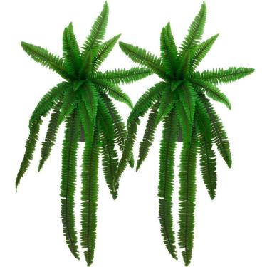 Imagem de Kit 2 Planta Artificial Samambaia Ornamental Exótica 1,10m