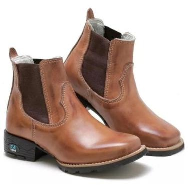 Imagem de Bota Infantil Masculina RR Botas Lisa em Couro Cano Curto com Elastico
