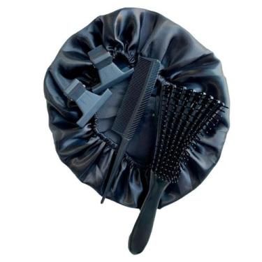 Imagem de Kit Escova Polvo para Desembaraçar Cabelos com 02 Presilhas e Pente Mu