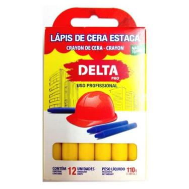 Imagem de Lápis de Cera Estaca Delta Amarelo cx c/12