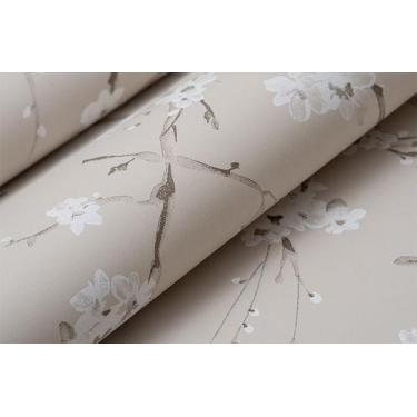 Imagem de Papel de Parede Texturizado Floral Metalizado - PP403 - Dero Decor, (0