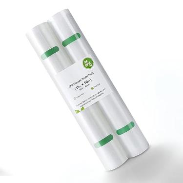 Imagem de Sacos de rolo selador a vácuo, 1 pacote com 2 rolos de 28 cm x 3 m de grau comercial sem BPA, sacos de vácuo de alimentos de tamanho personalizado para armazenamento