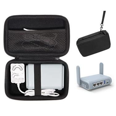 Imagem de CaseSack Capa para GL.iNet GL-MT3000 (Beryl AX), GL-AXT1800, GL-A1300 Roteador de viagem, roteador WiFi portátil e adaptador CA, também para GL-AR750S-Ext, GL-AR750, GL-MV1000