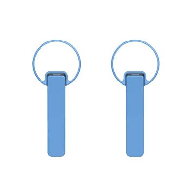 Imagem de Suporte de telefone compatível com S22 Ultra, iPhone 14 Pro Max Pixel 7, capa universal para celular com suporte, suporte portátil para dispositivo de metal com mãos livres para gravação de vídeo - azul-celeste - 2 peças