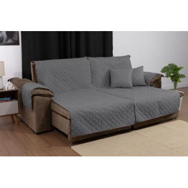 Imagem de Kit Para sala Com Protetor de Sofá Retrátil 1,60m e Duas Almofadas Che