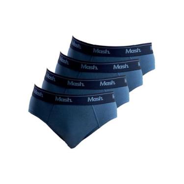 Imagem de Kit com 4 Cuecas Infantil Slip Mash 193.01, Azul, GG