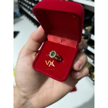 Imagem de Anel de formatura feminino pedra Verde Esmeralda (Enfermagem/Medicina/